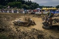 SIBIU, ROMANIA, JULY 16, 2016: Competitors at Red Bull ROMANIACS Hard Enduro Rally