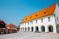 Emil Sigerus Museum of Saxon Ethnography and Folk Art at small square in Sibiu, Romania Royalty Free Stock Photo