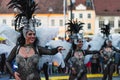 SIBIU, ROMANIA - 17 JUNE 2016: Members of Torrevieja Carnival Group dancers during Sibiu International Theatre Festival, in Sibiu,