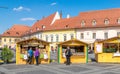 SIBIU, ROMANIA - 30 MARCH 2018: The opening of the Sibiu Easter Fair in Transylvania region, Romania