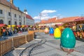 SIBIU, ROMANIA - 30 MARCH 2018: The opening of the Sibiu Easter Fair in Transylvania region, Romania