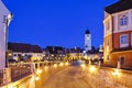 Sibiu in Romania, at night Royalty Free Stock Photo