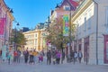 Nicolae Balcescu Street in Sibiu, Romania