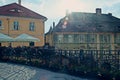 The old inn Zur Ungarische Krone from the Bridge of Lies in Sibiu.