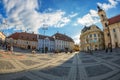 The main square from Sibiu, Transylvania, Romania Royalty Free Stock Photo