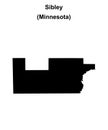 Sibley outline map Royalty Free Stock Photo