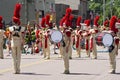 Sibley Marching Band Fills Street at Mendota Festival Royalty Free Stock Photo