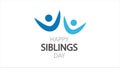 Siblings day typography logo brothers