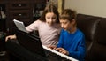Siblings\' Piano Practice Time