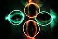 Glow Stick Necklaces in the Dark