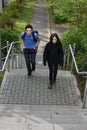 Siblings on way to school Royalty Free Stock Photo