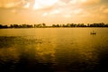 Sibsagar Lake, Admire the Lovely Architecture in Sibsagar. lotus leaf Royalty Free Stock Photo