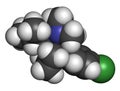 Sibutramine obesity drug molecule.