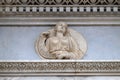 Sibyl of Europa, relief on the portal of the Cathedral of Saint Lawrence in Lugano Royalty Free Stock Photo