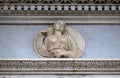 Sibyl of Europa, relief on the portal of the Cathedral of Saint Lawrence in Lugano Royalty Free Stock Photo