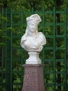 Sibyl of Samos, 18th century marble bust. Summer Garden, St. Petersburg Royalty Free Stock Photo