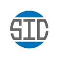 SIC letter logo design on white background. SIC creative initials circle logo concept. SIC letter design