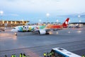 Sichuan airlines Airbus A350 commercial airplane, Airport Pulkovo, Russia Saint-Petersburg. 18 September 2019