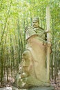 Guan Suo Statue at Zhaohua Ancient Town. a famous historic site in Guangyuan, Sichuan, China. Royalty Free Stock Photo