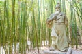 Huang Zhong Statue at Zhaohua Ancient Town. a famous historic site in Guangyuan, Sichuan, China. Royalty Free Stock Photo