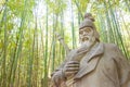 Huang Zhong Statue at Zhaohua Ancient Town. a famous historic site in Guangyuan, Sichuan, China. Royalty Free Stock Photo