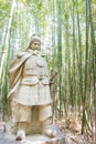 Jiang Wei Statue at Zhaohua Ancient Town. a famous historic site in Guangyuan, Sichuan, China. Royalty Free Stock Photo