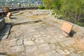 Jinniu Path Site of Qianfoya Scenic Area. a famous the Ancient Jianmen Shu Road in Guangyuan, Sichuan, China. Royalty Free Stock Photo