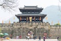 Linqing Gate at Zhaohua Ancient Town. a famous historic site in Guangyuan, Sichuan, China.