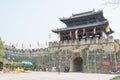 Linqing Gate at Zhaohua Ancient Town. a famous historic site in Guangyuan, Sichuan, China.