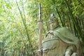 Ma Chao Statue at Zhaohua Ancient Town. a famous historic site in Guangyuan, Sichuan, China. Royalty Free Stock Photo