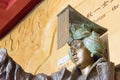 Statue of Empress Wu Zetian at Huangze Temple. a famous historic site in Guangyuan, Sichuan, China.