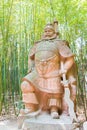 Zhang Fei Statue at Zhaohua Ancient Town. a famous historic site in Guangyuan, Sichuan, China. Royalty Free Stock Photo