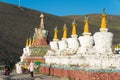 SICHUAN, CHINA - SEP 20 2014: White pagoda. a famous landmark in