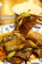 Sichuan cuisine (Chinese cuisine): twice-cooked pork Royalty Free Stock Photo