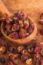 Sichuan pepper in wooden spoon Royalty Free Stock Photo