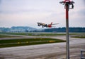 Sichuan Plane takeoff at Zurich Airport Royalty Free Stock Photo