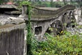 Sichuan Province, China: Destroyed Xiaoyoudong Bridge Royalty Free Stock Photo