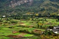 Sichuan Province, China: Patchwork Quilt of Farmlands