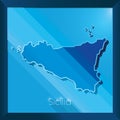 sicilia map. Vector illustration decorative design Royalty Free Stock Photo