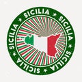 Sicilia round stamp.