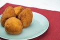 Sicilian Arancino or Arancina. A typical Sicilian street food