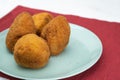 Sicilian Arancino or Arancina. A typical Sicilian street food