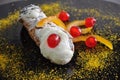 Sicilian bakery. Traditional pastry cannolo siciliano Royalty Free Stock Photo