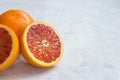 Sicilian Blood Oranges on Marble Counter Royalty Free Stock Photo