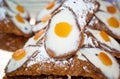 Sicilian cannoli. typical sicilian sweet