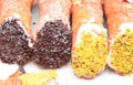 Sicilian Cannolis are typical treats of Italy