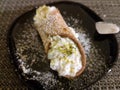 Sicilian cannolo dessert pastry Royalty Free Stock Photo