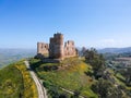 Sicilian castles. Mazzarino Medieval Castle. Aerial view