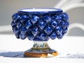 Sicilian ceramic cup of caltagirone town on a table Royalty Free Stock Photo