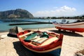 Sicilian colorful fishing boats, Palermo Royalty Free Stock Photo